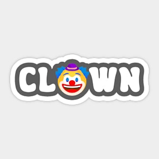 Clown White Sticker